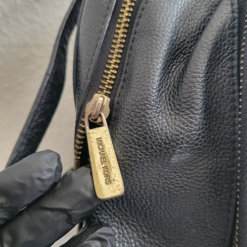 Michael Kors Black Leather Backpack
